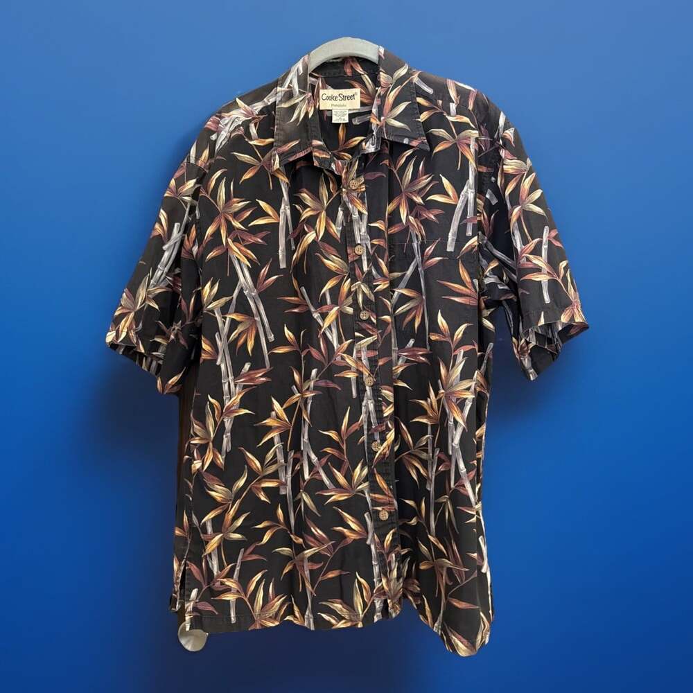 Vintage Cooke Street Hawaiian Shirt XL 100%Cotton Surfer Beach Costal Tropical